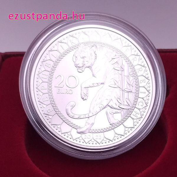 A világ szemei - A tigris ereje 20 EUR 2022 proof ezüst pénzérme Swarovski kristályokkal A világ szemei - A tigris ereje 20 EUR 2022 proof ezüst pénzérme Swarovski kristályokkal