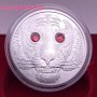 A világ szemei - A tigris ereje 20 EUR 2022 proof ezüst pénzérme Swarovski kristályokkal