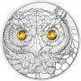 A világ szemei - A bölcs bagoly 20 EUR 2021 proof ezüst pénzérme Swarovski kristállyal
