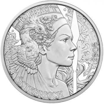A virágok nyelvén - A kamilla 10 EUR 2023 proof ezüst pénzérme
