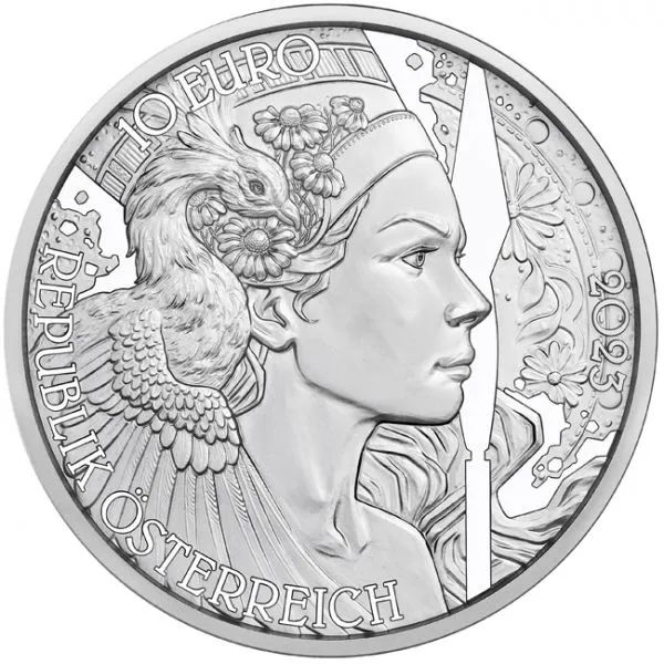 A virágok nyelvén - A kamilla 10 EUR 2023 ezüst pénzérme