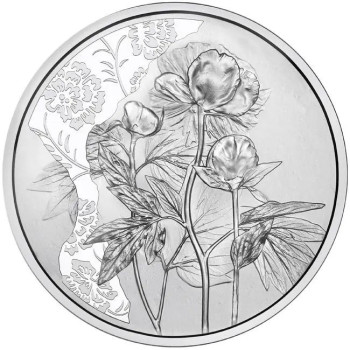 A virágok nyelvén - A pünkösdi rózsa 10 EUR 2024 ezüst pénzérme (normál veret)