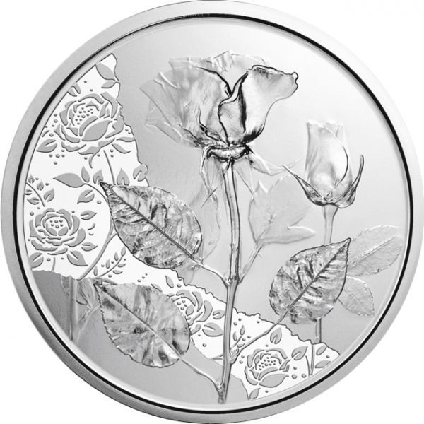 A virágok nyelvén - A rózsa 10 EUR 2021 ezüst pénzérme (normál veret)