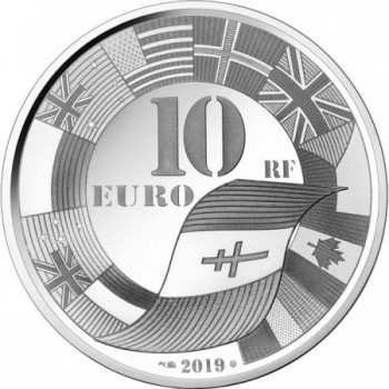 D-Day partraszállás 75 éve 2019 francia proof ezüst pénzérme
