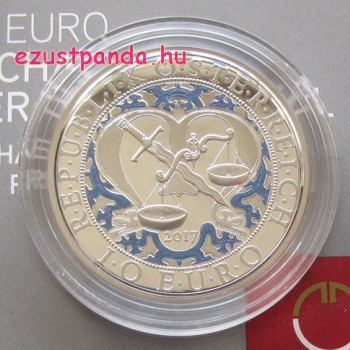 Angyalok - Mihály arkangyal 10 EUR 2017 proof ezüst pénzérme