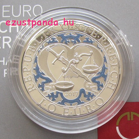 Angyalok - Mihály arkangyal 10 EUR 2017 proof ezüst pénzérme Angyalok - Mihály arkangyal 10 EUR 2017 proof ezüst pénzérme