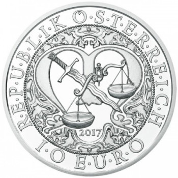 Angyalok - Mihály arkangyal 10 EUR 2017 ezüst pénzérme