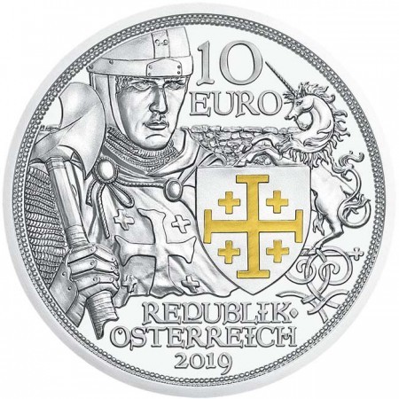Sodronying és kard - Kalandvágy 10 EUR 2019 proof ezüst pénzérme Sodronying és kard - Kalandvágy 10 EUR 2019 proof ezüst pénzérme