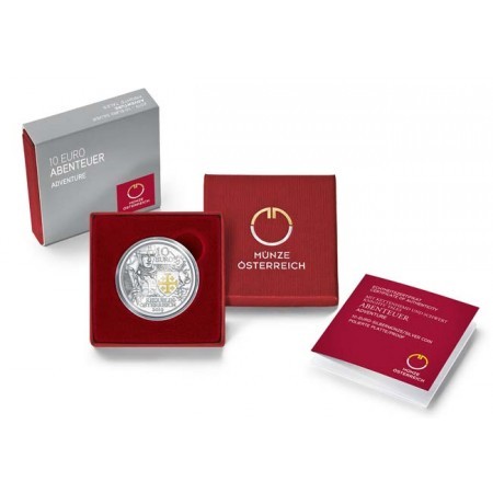 Sodronying és kard - Kalandvágy 10 EUR 2019 proof ezüst pénzérme Sodronying és kard - Kalandvágy 10 EUR 2019 proof ezüst pénzérme