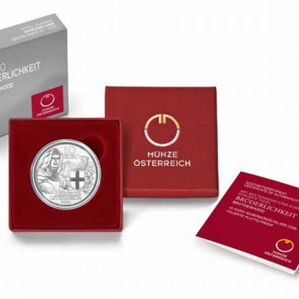 Sodronying és kard - Testvériség 10 EUR 2021 proof ezüst pénzérme