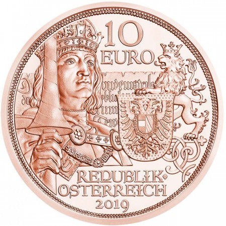 Sodronying és kard - Lovagiasság 10 EUR 2019 réz pénzérme Sodronying és kard - Lovagiasság 10 EUR 2019 réz pénzérme