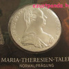 Mária Terézia tallér 1780 ezüst pénzérme hivatalos utánverete dísztokban