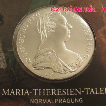Mária Terézia tallér 1780 ezüst pénzérme hivatalos utánverete dísztokban