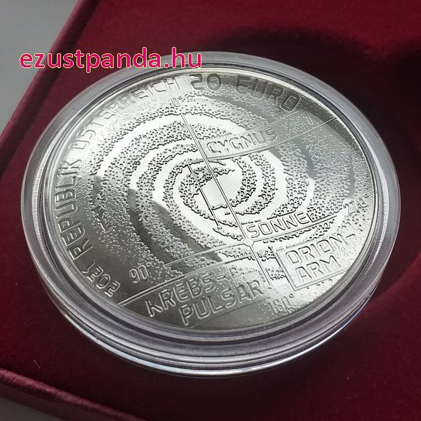 A Tejútrendszer 20 EUR 2021 osztrák proof ezüst pénzérme A Tejútrendszer 20 EUR 2021 osztrák proof ezüst pénzérme