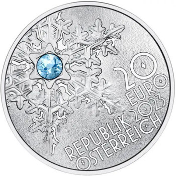 Hópehely 20 EUR 2023 osztrák proof ezüst pénzérme 