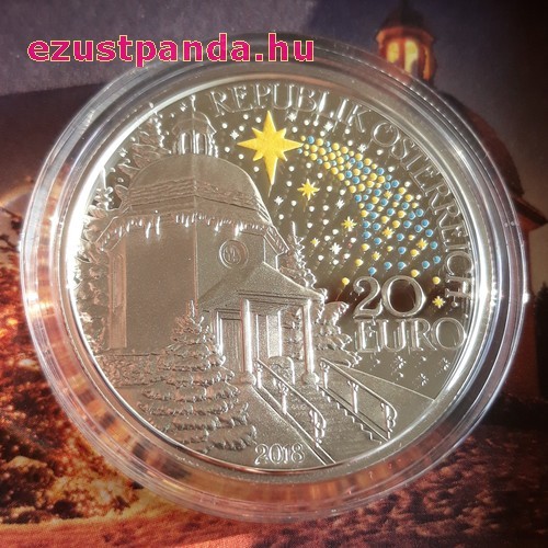 Csendes éj 20 EUR 2018 proof ezüst pénzérme