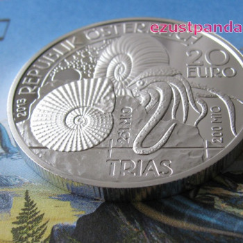 Triász - Élet a vízben 20 EUR 2013 proof ezüst pénzérme