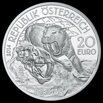 Harmadkor - Élet a szárazföldön 20 EUR 2014 proof ezüst pénzérme