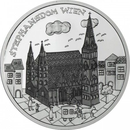 Bécs -Wien 10 EUR 2015 proof ezüst pénzérme