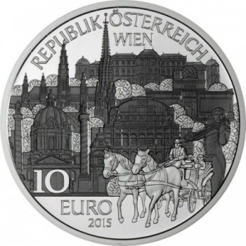 Bécs -Wien 10 EUR 2015 proof ezüst pénzérme