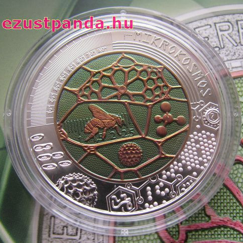 Mikrokozmosz (Mikrokosmos) 25 EUR 2017 ezüst-nióbium pénzérme Mikrokozmosz (Mikrokosmos) 25 EUR 2017 ezüst-nióbium pénzérme