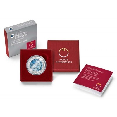Mesterséges intelligencia 25 EUR 2019 ezüst-nióbium pénzérme