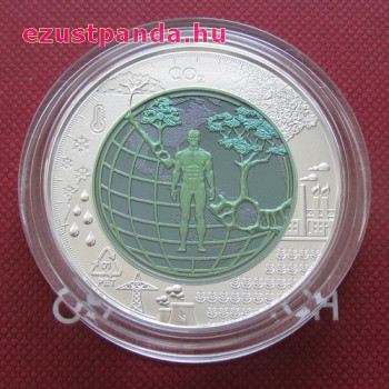 Antropocén (Anthropozän) 25 EUR 2018 ezüst-nióbium pénzérme