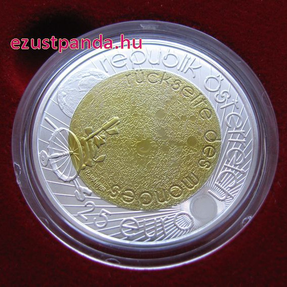 A csillagászat éve (Jahr der Astronomie) 25 EUR 2009 ezüst-nióbium pénzérme