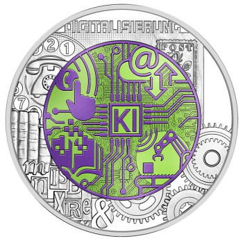 Digitalizáció 25 EUR 2025 ezüst-nióbium pénzérme