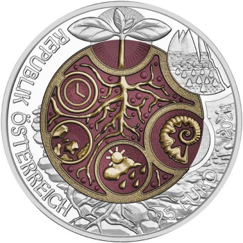 Edaphon - A talaj élővilága 25 EUR 2024 ezüst-nióbium pénzérme
