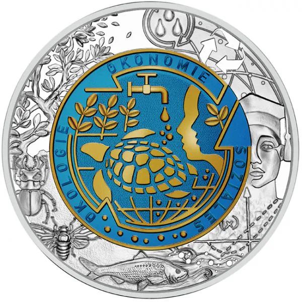 Globális felmelegedés - 25 EUR 2023 ezüst-nióbium pénzérme