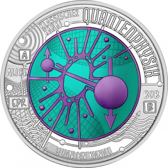 Kvantumfizika 25 EUR 2026 ezüst-nióbium pénzérme
