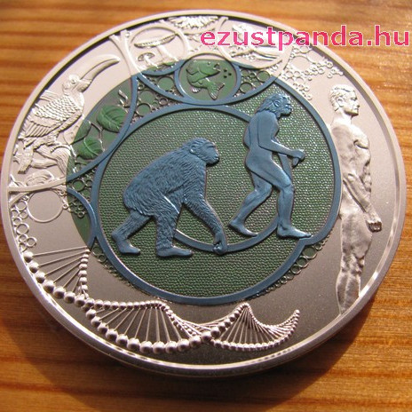 Evolúció (Evolution) 25 EUR 2014 ezüst-nióbium pénzérme