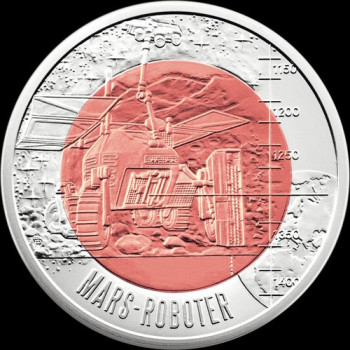 Robotika (Robotik) 25 EUR 2011 ezüst-nióbium pénzérme