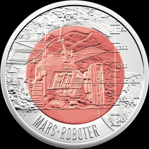 Robotika (Robotik) 25 EUR 2011 ezüst-nióbium pénzérme