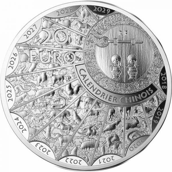 Tigris éve 2022 francia 1 uncia proof high-relief ezüst pénzérme