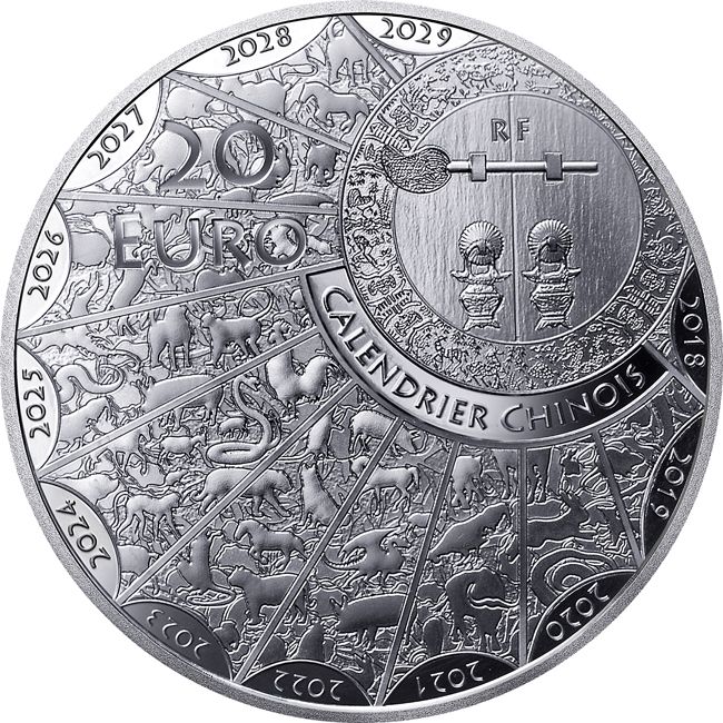 Ló éve 2026 francia 1 uncia 20 EUR proof high-relief ezüst pénzérme