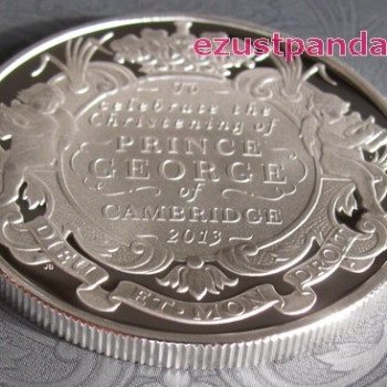 Királyi keresztelő 2014 5 GBP ezüst pénzérme