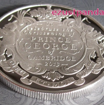 Királyi keresztelő 2014 5 GBP ezüst pénzérme