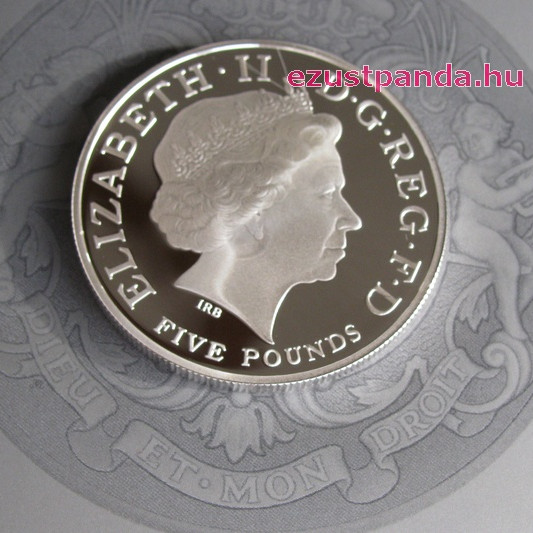 Királyi keresztelő 2014 5 GBP ezüst pénzérme