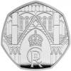 III. Károly koronázása 2023 brit 50 penny proof ezüst pénzérme díszdobozban 