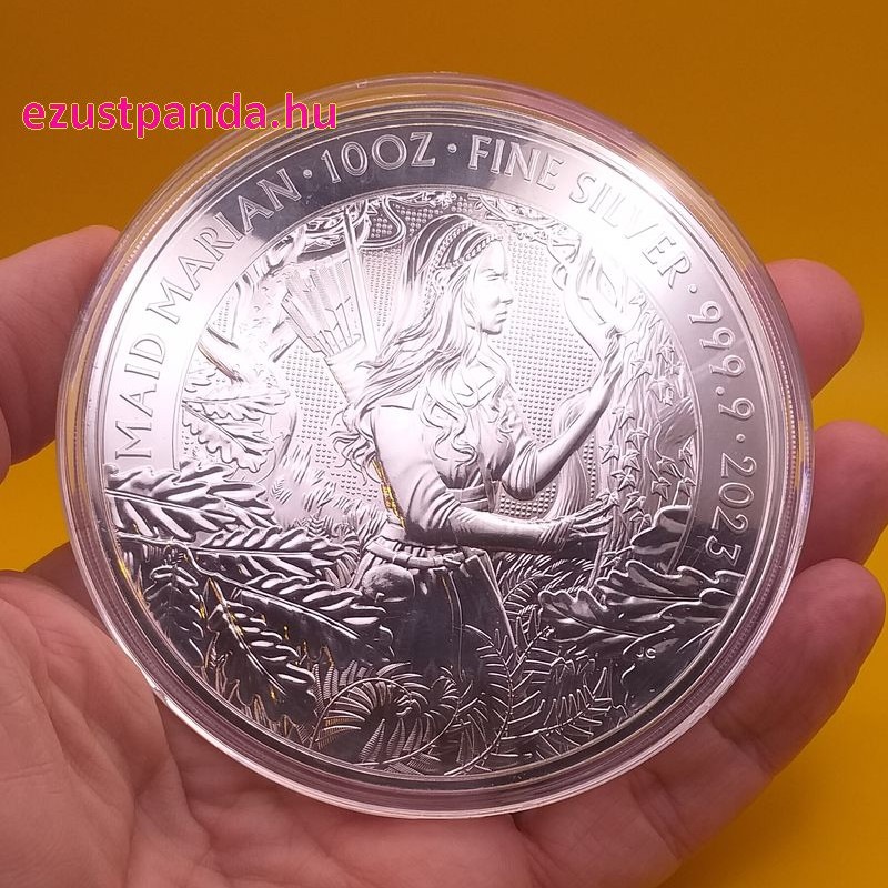 Maid Marian, Robin Hood szerelme 2023 brit 10 uncia 10 GBP ezüst pénzérme