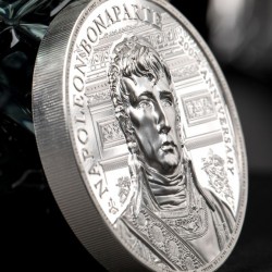 Napoleon Bonaparte 200. évforduló - St. Helena 2021 2 uncia piedfort ezüst pénzérme - CSAK 821 PÉLDÁNY!