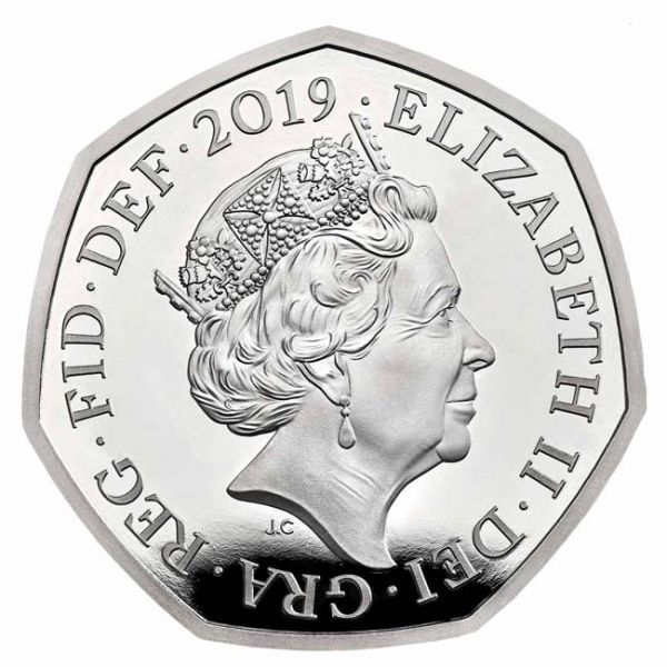 Sherlock Holmes 50p 2019 proof ezüst pénzérme