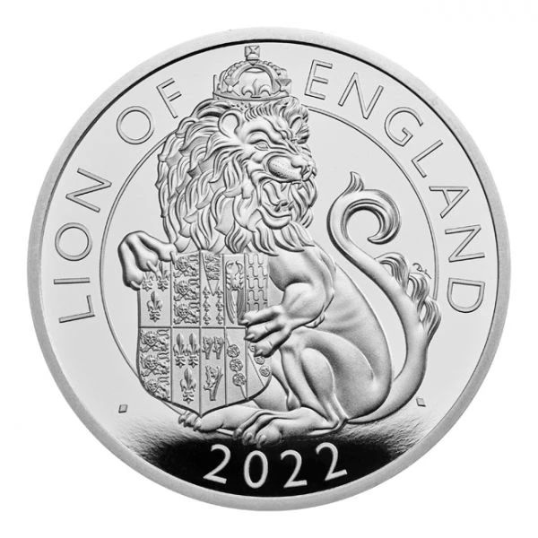 A Tudor-ház címerállatai - Oroszlán 2022 2 GBP proof ezüst pénzérme A Tudor-ház címerállatai - Oroszlán 2022 2 GBP proof ezüst pénzérme