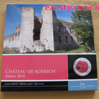 Koerich vára 5 EUR luxemburgi 2018 ezüst-nióbium pénzérme