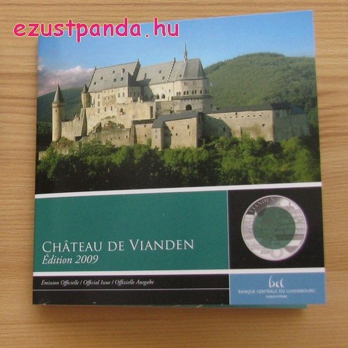Vianden vára 2009 5 EUR luxemburgi ezüst-nióbium pénzérme Vianden vára 2009 5 EUR luxemburgi ezüst-nióbium pénzérme