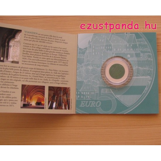 Vianden vára 2009 5 EUR luxemburgi ezüst-nióbium pénzérme