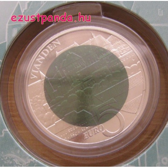 Vianden vára 2009 5 EUR luxemburgi ezüst-nióbium pénzérme