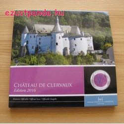 Clervaux vára 5 EUR luxemburgi 2016 ezüst-nióbium pénzérme